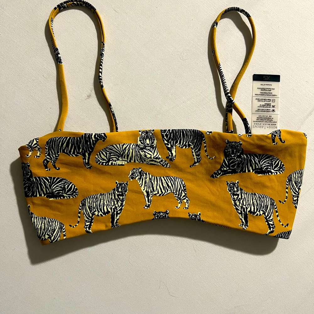 Boys + Arrows Hezeus Bandeau Top Tiger Print